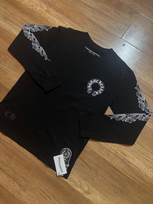 Chrome Hearts Black Long Sleeve Logo Shirt