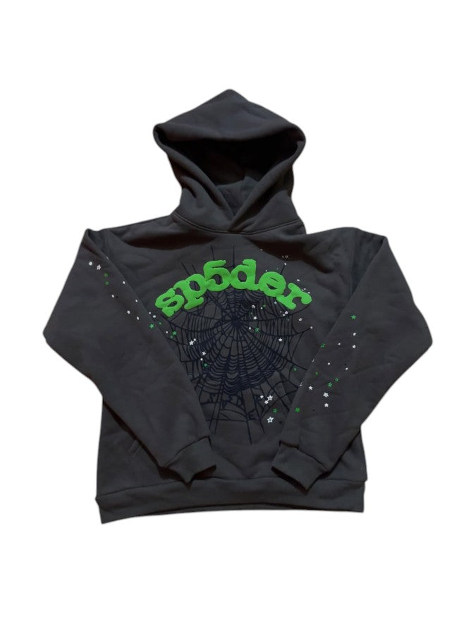 Sp5der Web Hoodie – Black / Green