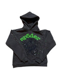 Sp5der Web Hoodie – Black / Green