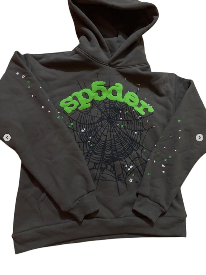 Sp5der Web Hoodie – Black / Green