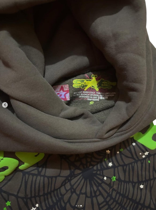Sp5der Web Hoodie – Black / Green