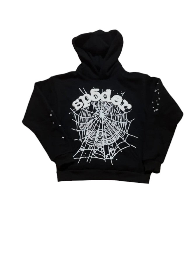 Sp5der Web Hoodie – Black / White