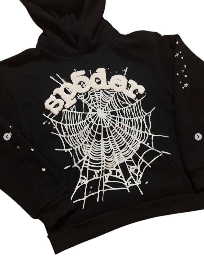 Sp5der Web Hoodie – Black / White