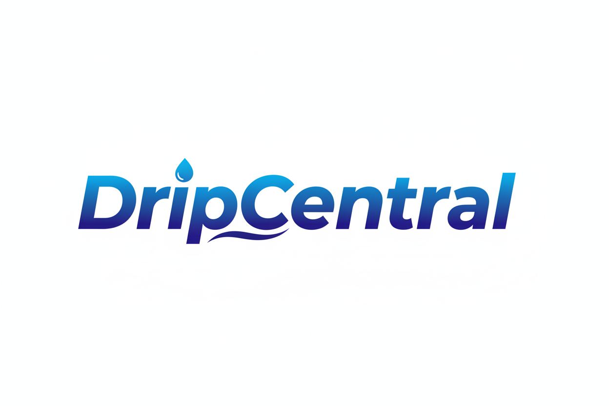 създай ми лого където пише DripCentral и цветовете да са сини като началната страница и махни backgroundа