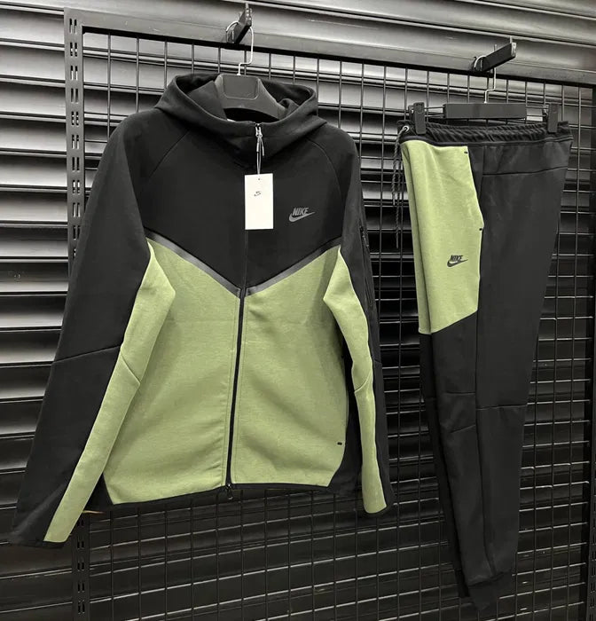 🔥NIKE TECH FLEECE OLIVE/BLACK 🫒🖤